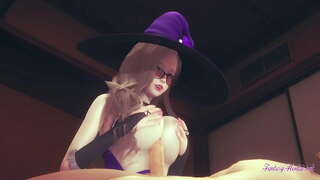 Genshin ta&#039;sir Hentai-nuqtai Lisa titjob og&#039;iz va kirib nuqtasi